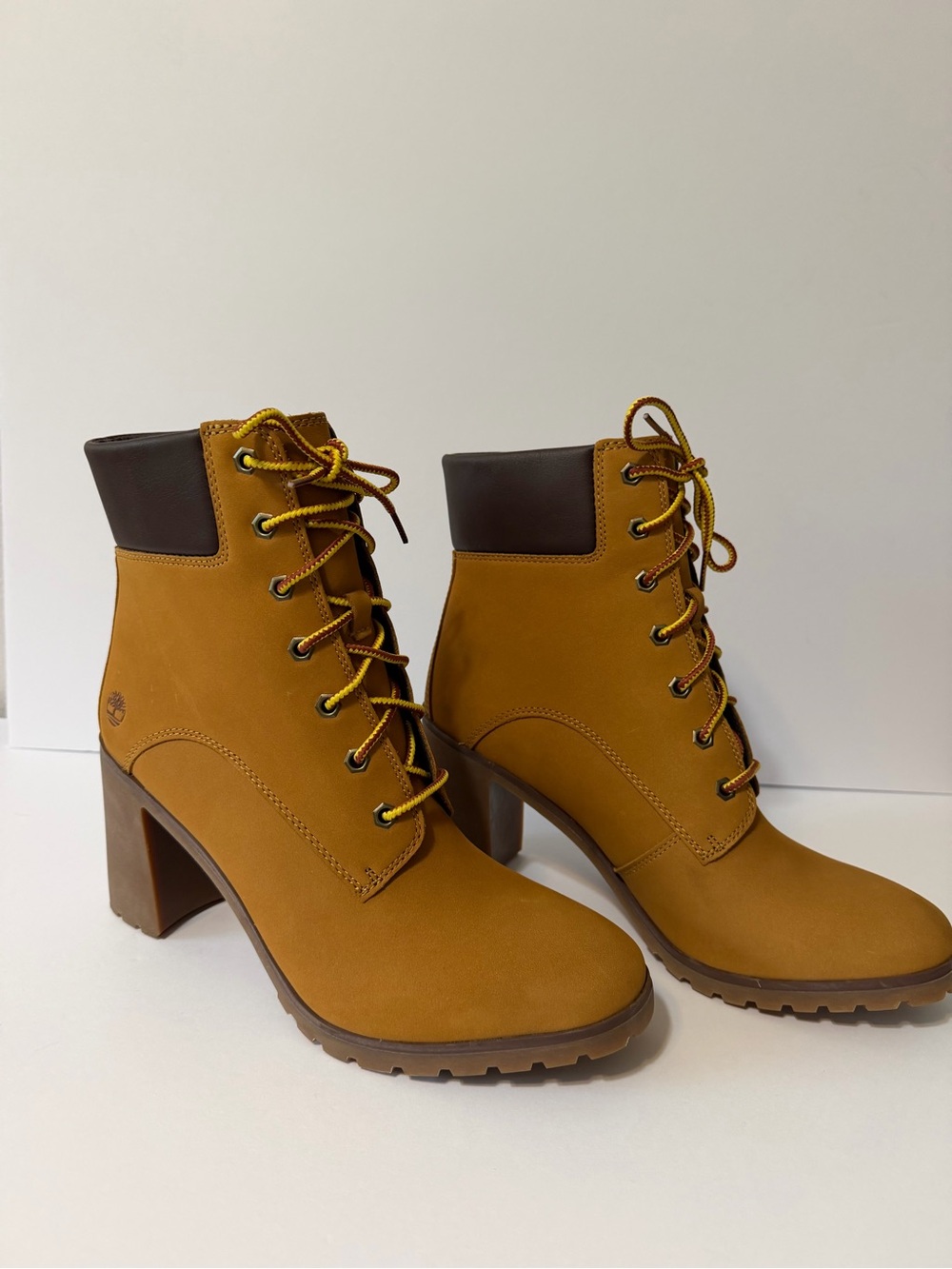 NEW Timberland Women Allington mid Brown Leather Ankle Boot OrthoLite US10 Wheat - Picture 2 of 14